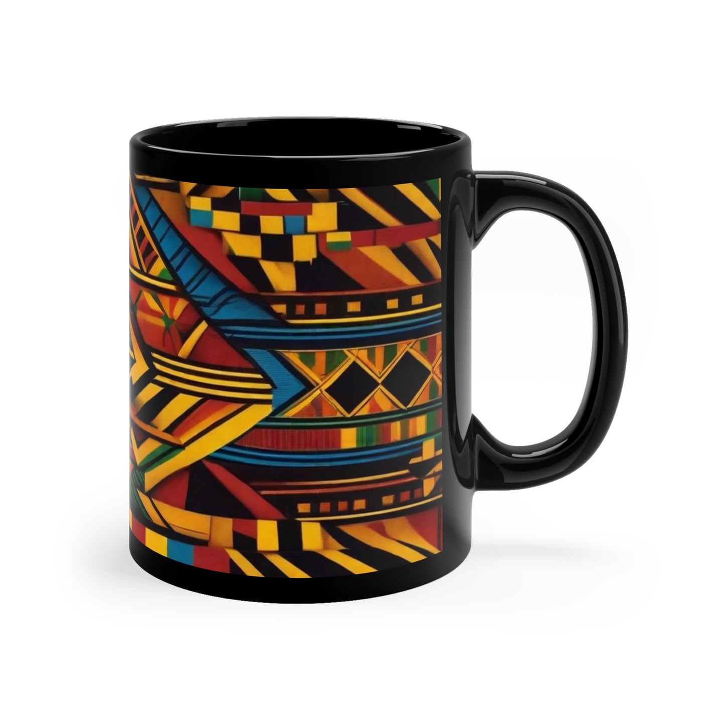 Kente Holiday Elegance - Cultural Christmas Mug Collection from Melanated Mugs & T-Shirts
