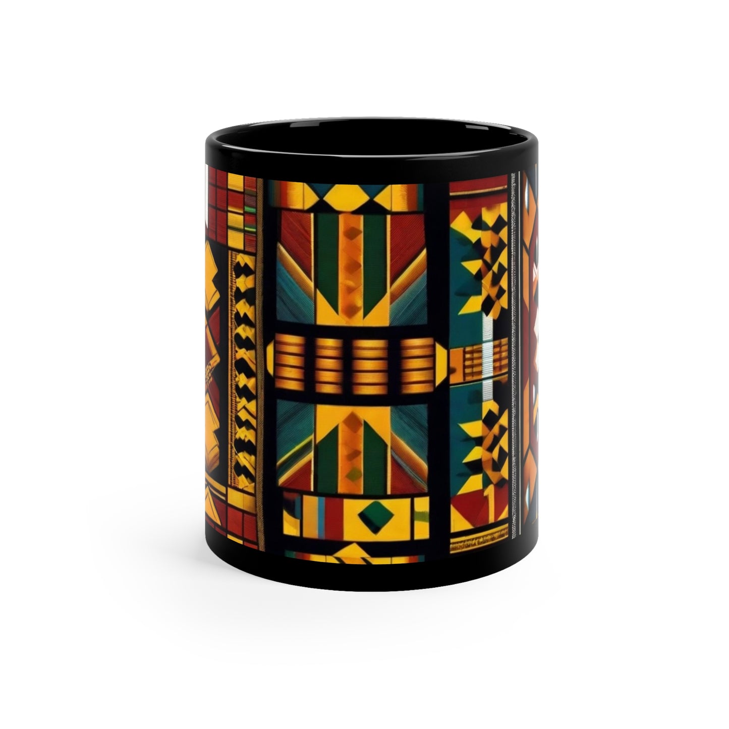 Kente Holiday Elegance - Cultural Christmas Mug Collection from Melanated Mugs & T-Shirts