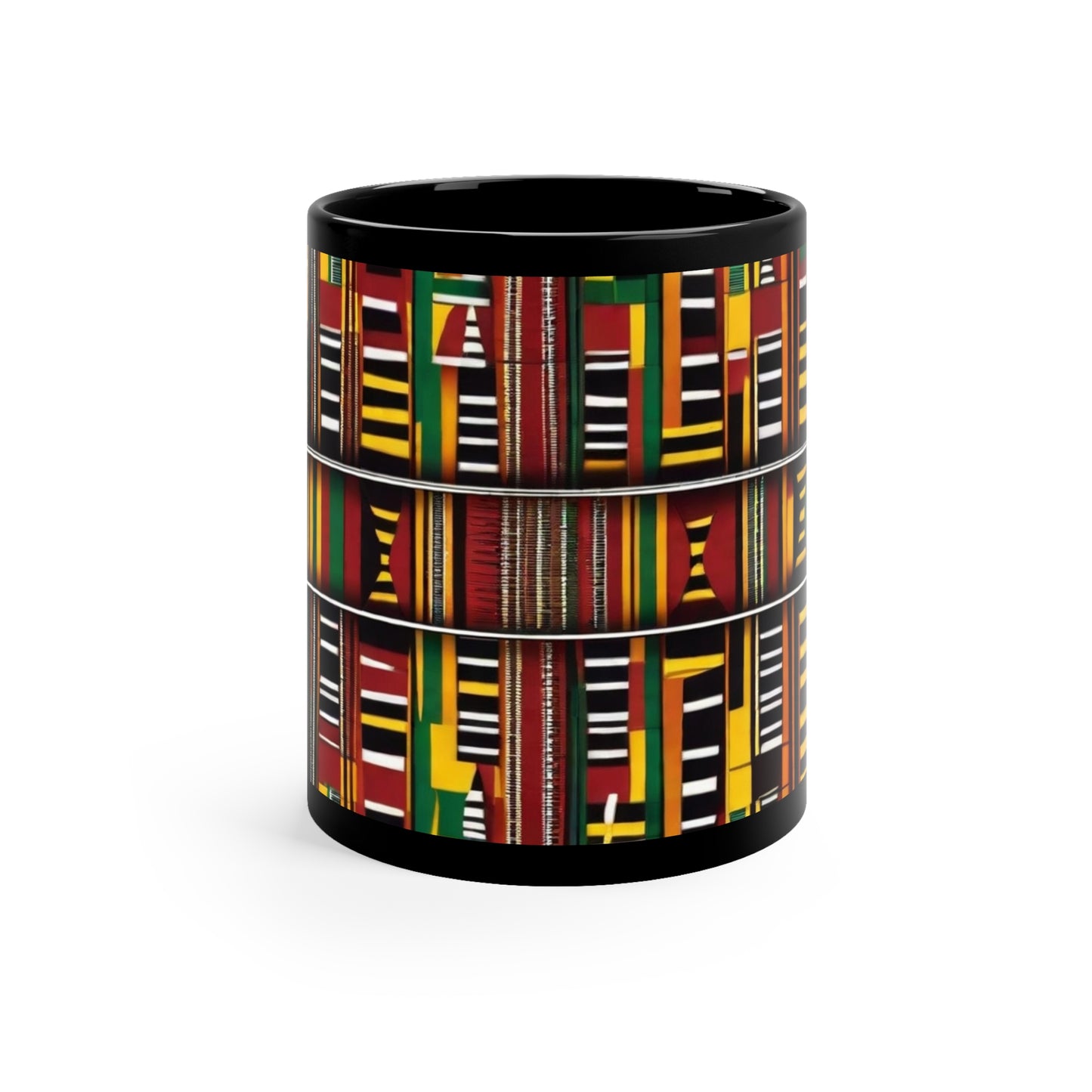 Kente Holiday Elegance - Cultural Christmas Mug Collection from Melanated Mugs & T-Shirts