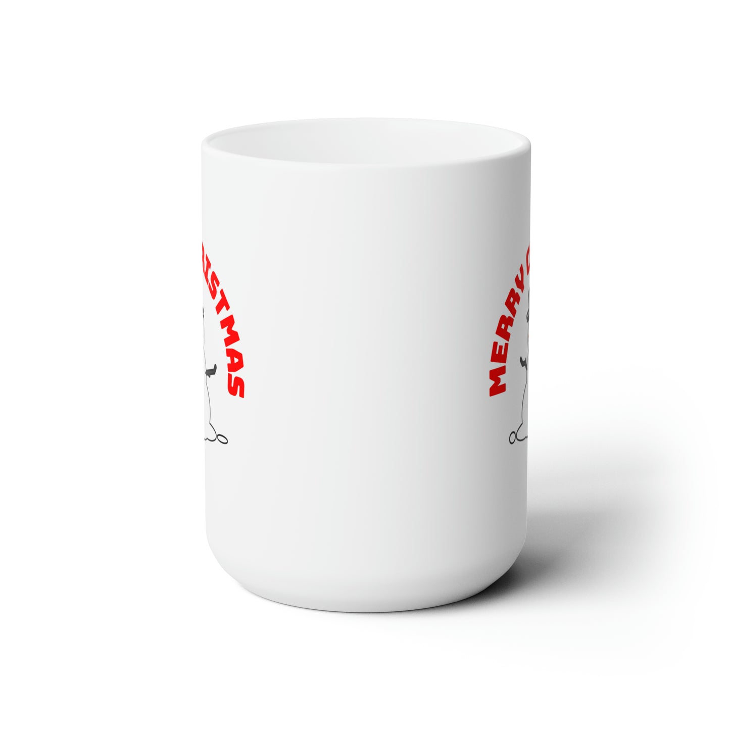 Classic Snowman Merry Christmas Mug - Festive Holiday 15oz Ceramic