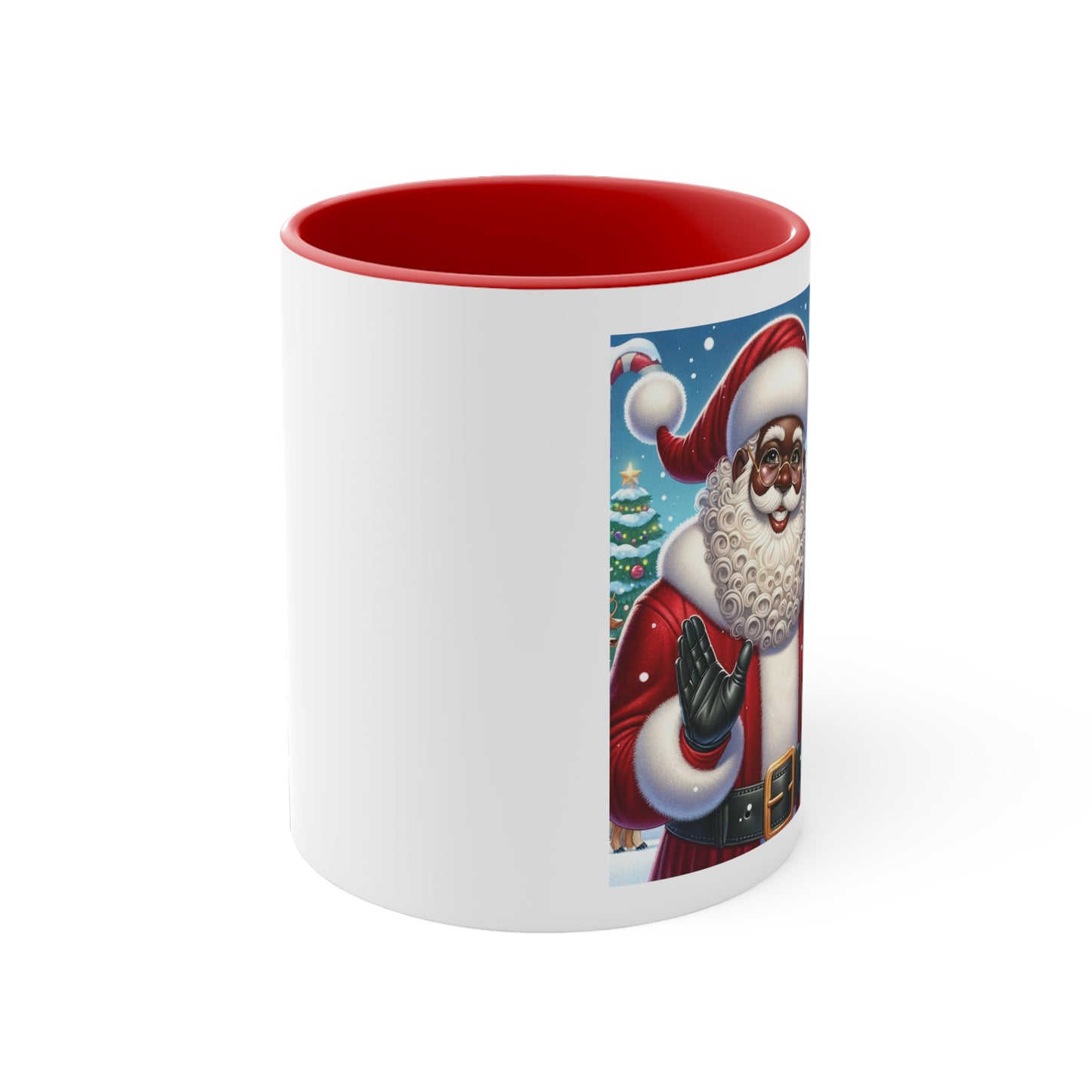 Merry Christmas Black Santa and Mrs. Claus Christmas Mug - Cultural Celebration 11oz Ceramic