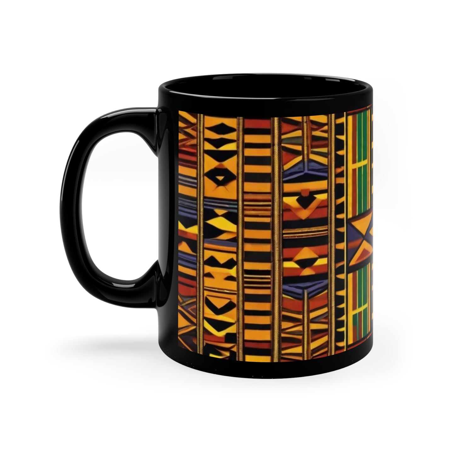 Kente Holiday Elegance - Cultural Christmas Mug Collection from Melanated Mugs & T-Shirts