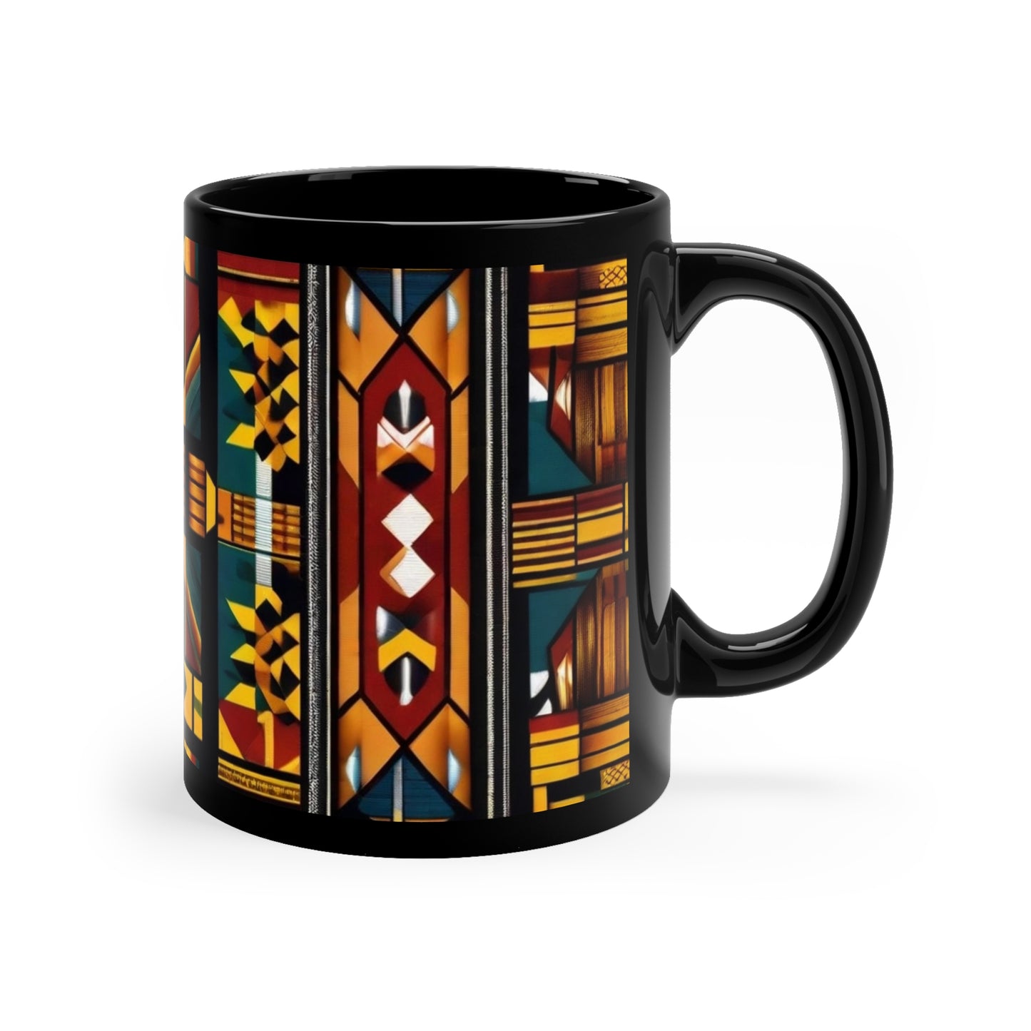 Kente Holiday Elegance - Cultural Christmas Mug Collection from Melanated Mugs & T-Shirts