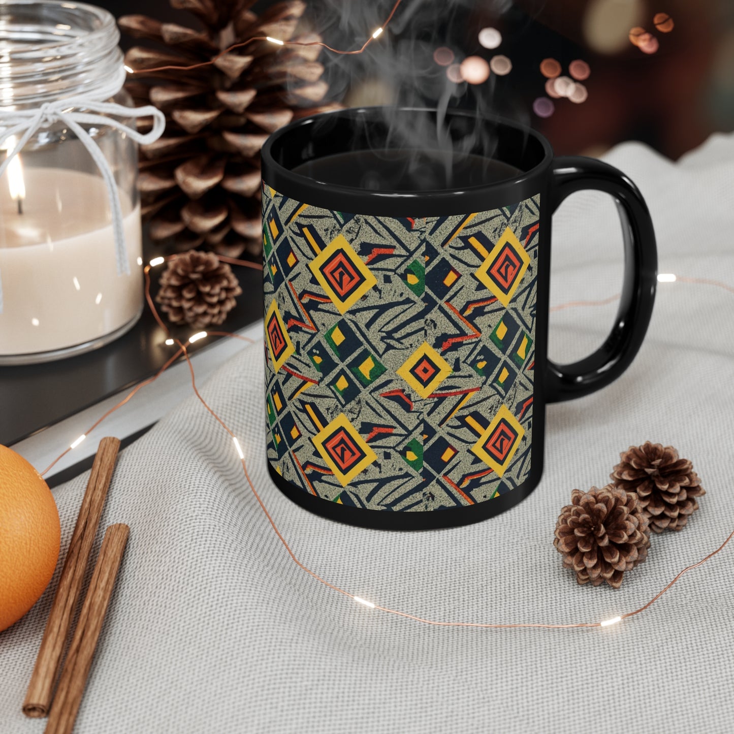Kente Holiday Elegance - Cultural Christmas Mug Collection from Melanated Mugs & T-Shirts