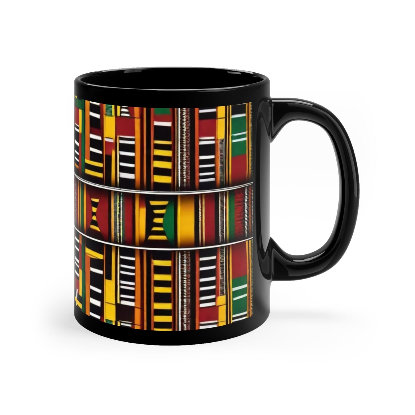Kente Holiday Elegance - Cultural Christmas Mug Collection from Melanated Mugs & T-Shirts