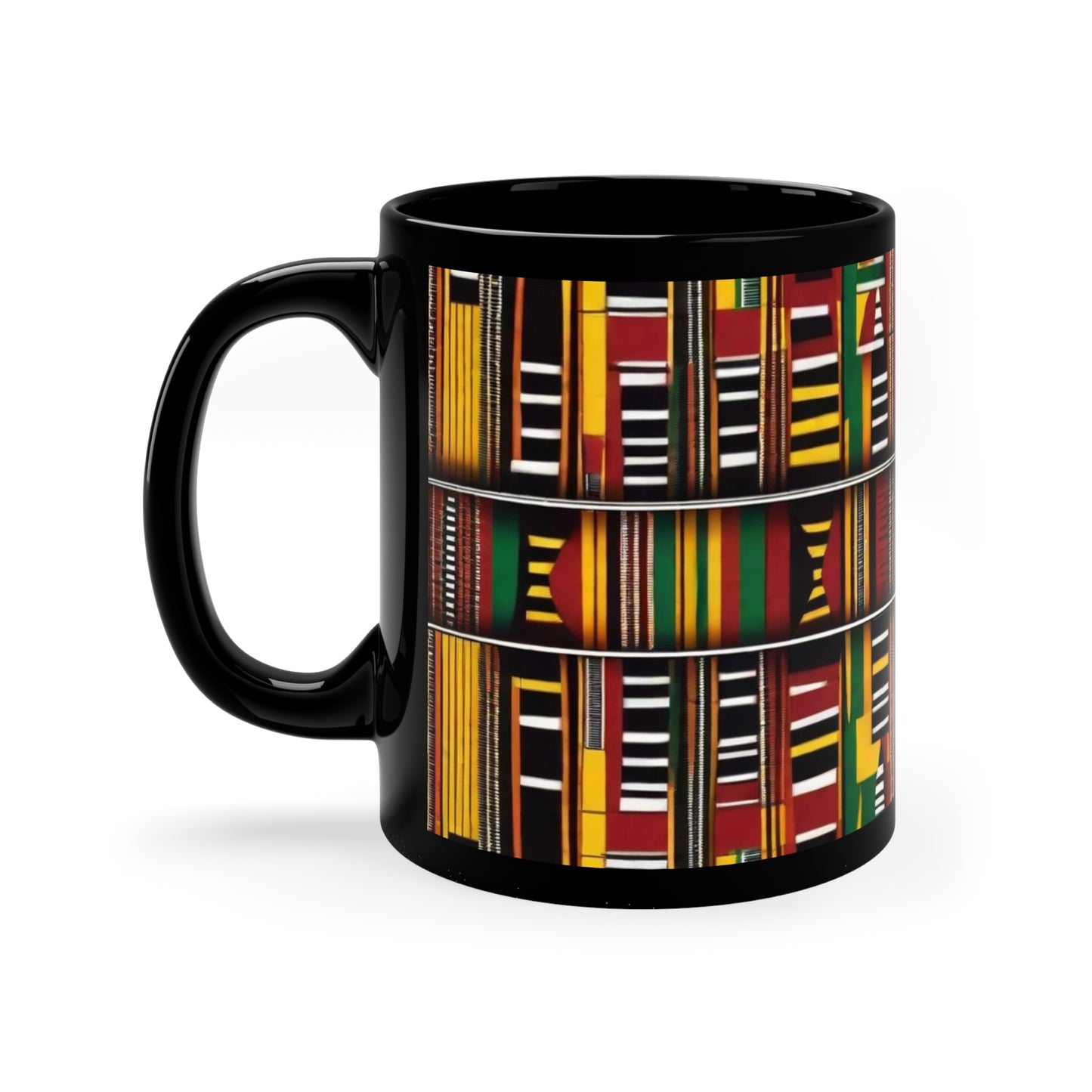 Kente Holiday Elegance - Cultural Christmas Mug Collection from Melanated Mugs & T-Shirts