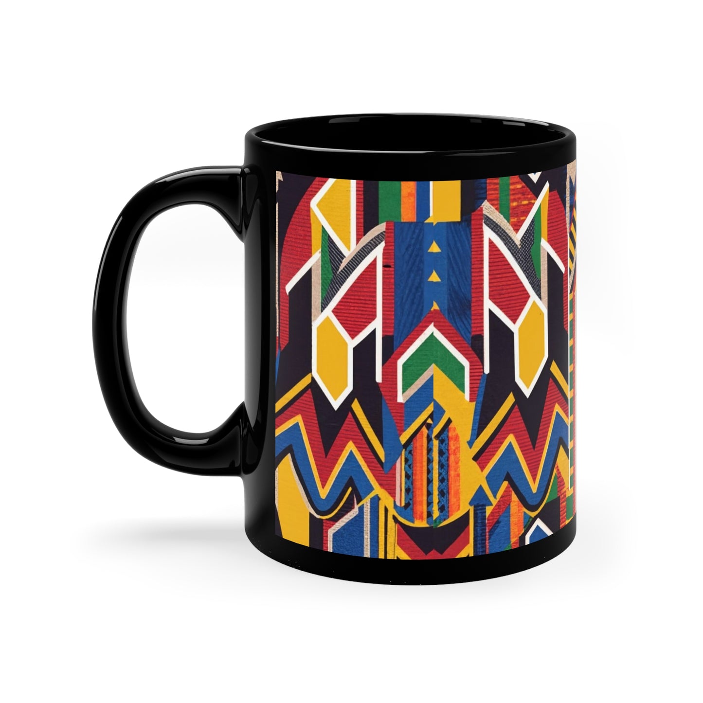 Kente Holiday Elegance - Cultural Christmas Mug Collection from Melanated Mugs & T-Shirts
