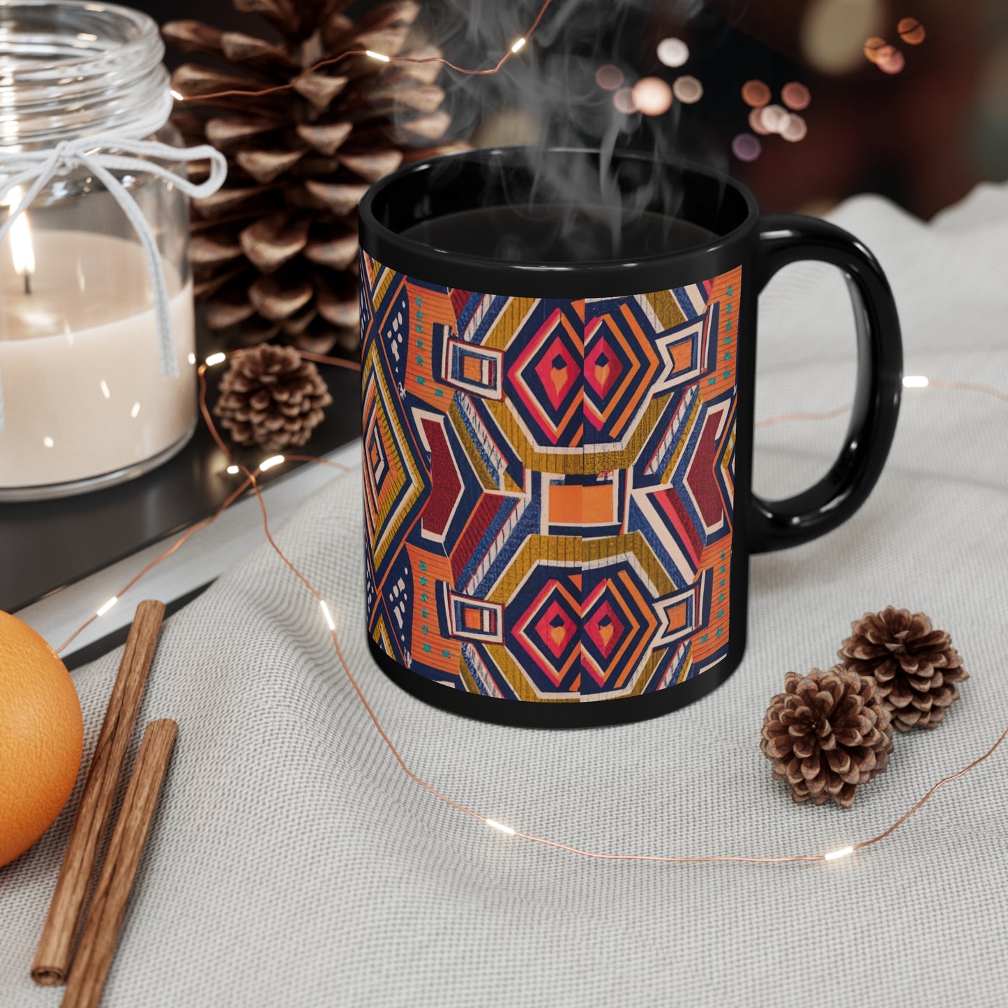 Kente Holiday Elegance - Cultural Christmas Mug Collection from Melanated Mugs & T-Shirts
