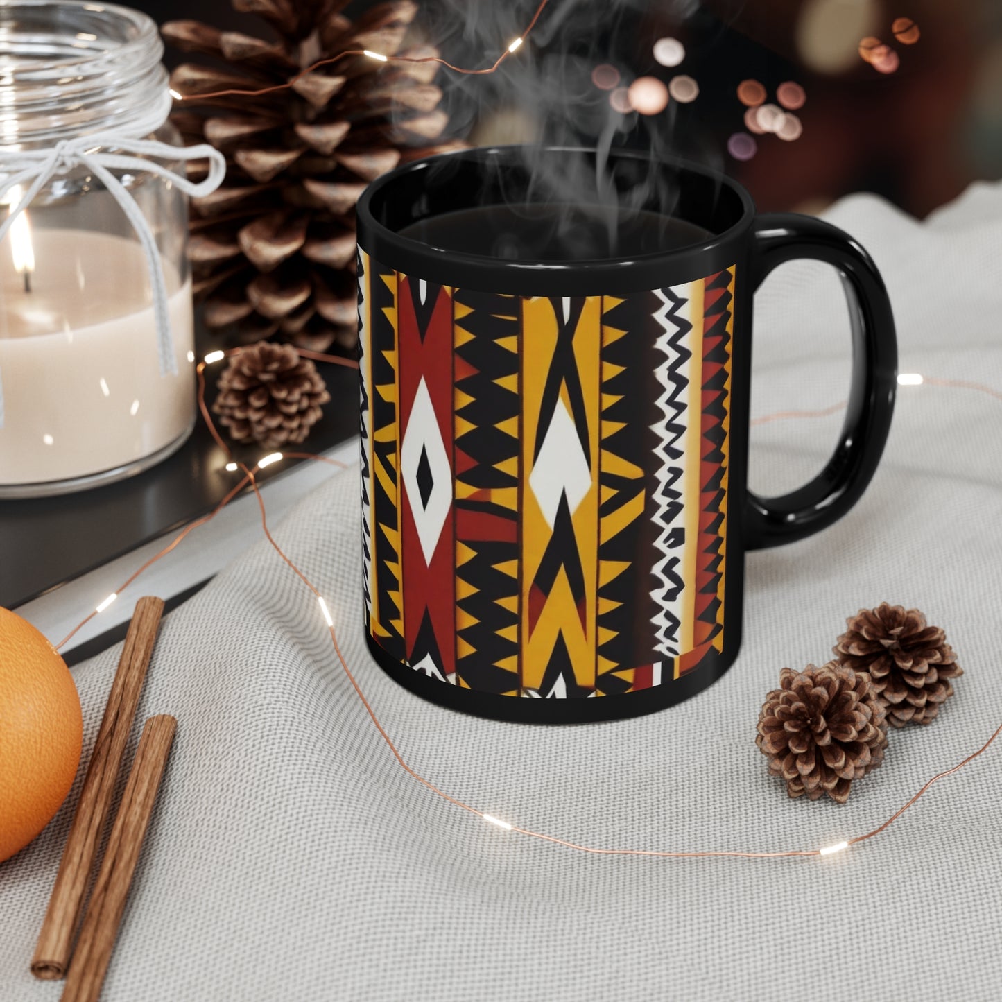 Kente Holiday Elegance - Cultural Christmas Mug Collection from Melanated Mugs & T-Shirts