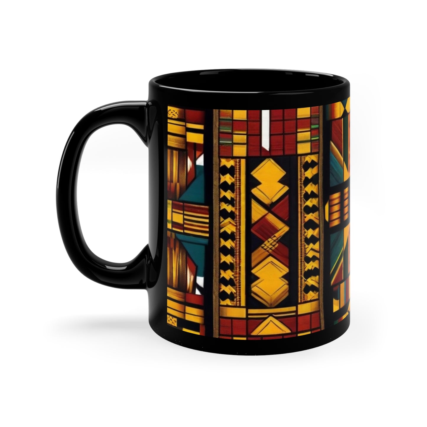 Kente Holiday Elegance - Cultural Christmas Mug Collection from Melanated Mugs & T-Shirts