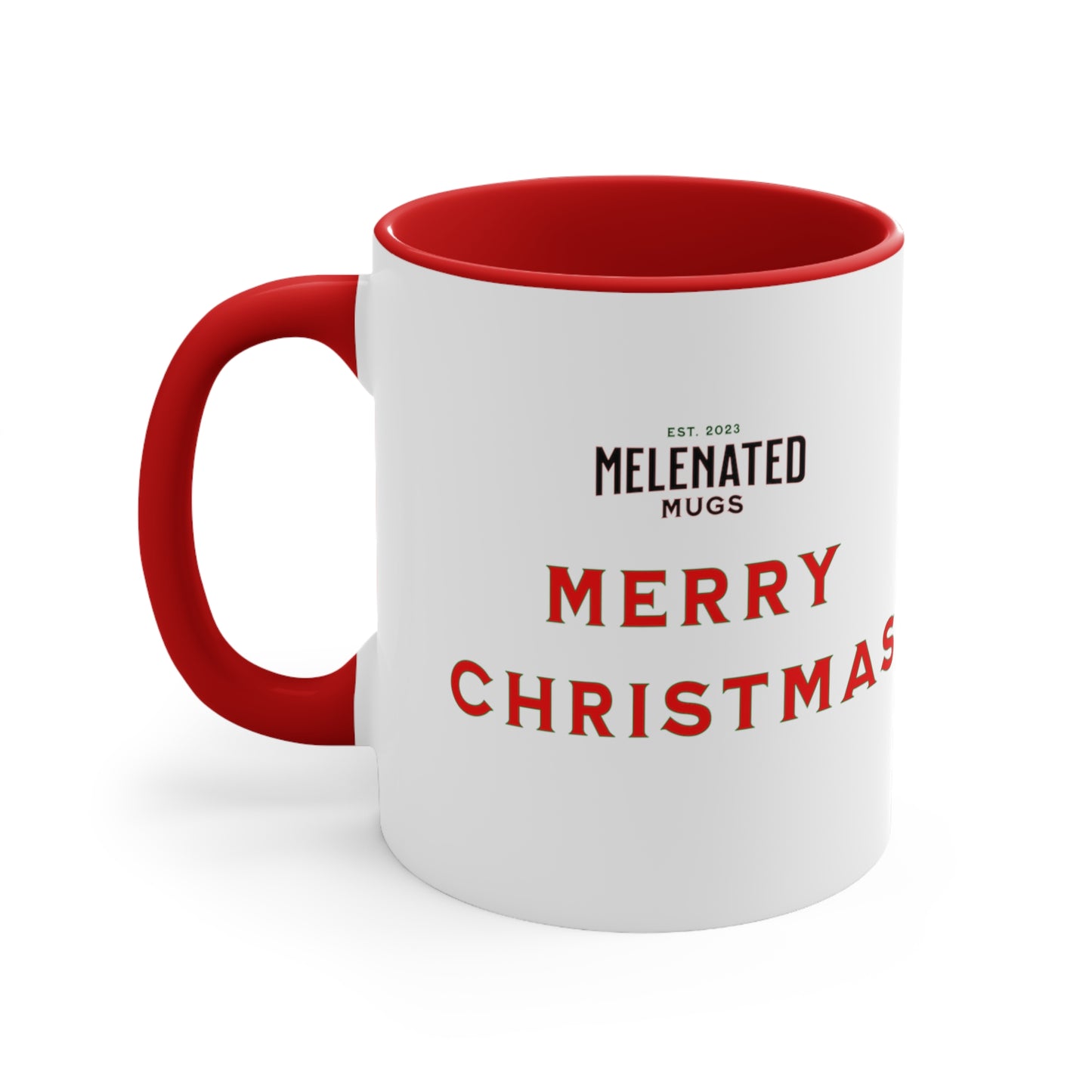 Modern Santa Festive Red Handle Mug - Representation Matters Christmas 11oz